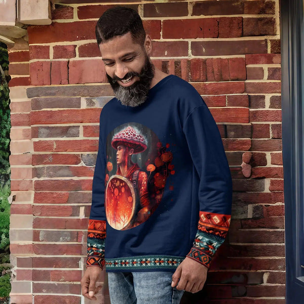 "Amanita Collection Sweatshirt reflecting Yakut culture and Amanita muscaria."